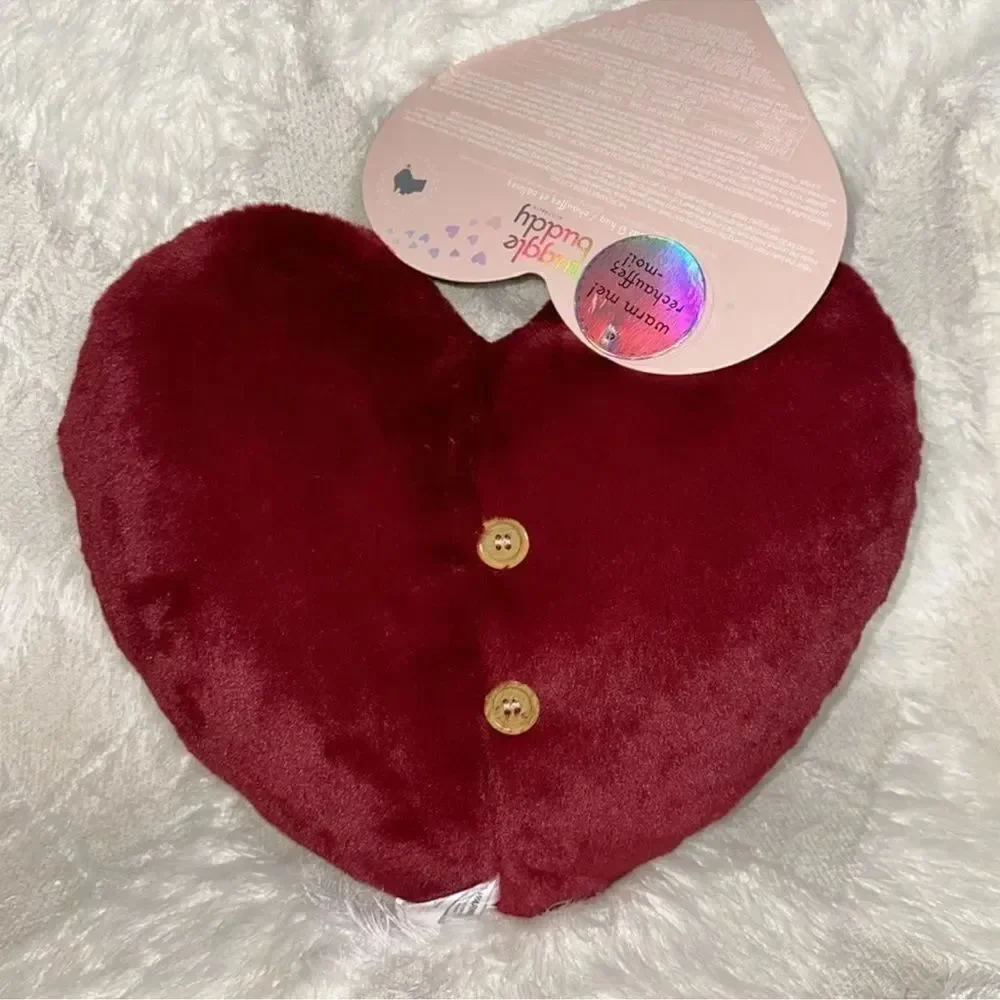 Snuggle Buddies Warm Me I’m Yours Dark Red Heart Removable Heatable Belly